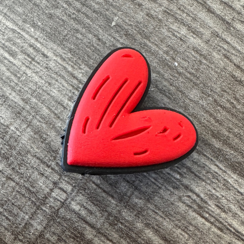 Red Heart CROCS Jibbitz Shoe Charm 5/$20